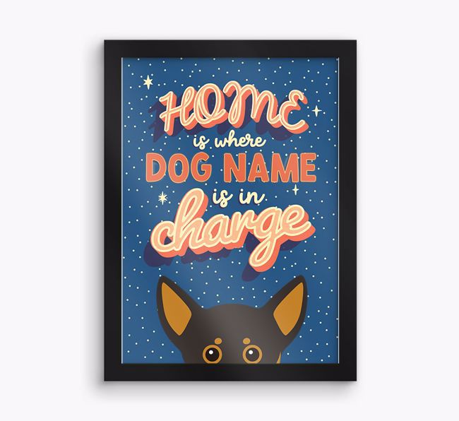 Home Is Where: Personalised {breedFullName} Framed Print